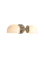 Load image into Gallery viewer, Double Globe Sconce – Horizontal Wall Light In Polished Brass Finish