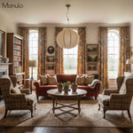 Cargar imagen en el visor de la Galería, Lámpara colgante Alvian con pantalla de lino texturizado: una luminaria colgante moderna y minimalista para comedores y salas de estar.