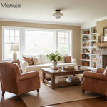 Charger l'image dans la visionneuse de galerie, Plafonnier encastré Hanton – Luminaire minimaliste moderne avec abat-jour en verre laiteux et métal