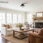 Charger l'image dans la visionneuse de galerie, Plafonnier encastré Hanton – Luminaire minimaliste moderne avec abat-jour en verre laiteux et métal