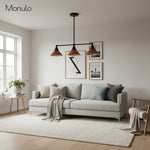 Load image into Gallery viewer, Conique Metal Vintage-Modern Three-Light Island Suspension Lamp – Pendant Light for Bar, Counter & Billiards