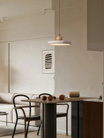 Load image into Gallery viewer, Modern Minimalist Travertine Frisbee Pendant Lamp