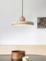 Load image into Gallery viewer, Modern Minimalist Travertine Frisbee Pendant Lamp