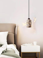 Cargar imagen en el visor de la Galería, Lámpara colgante recortada de travertino en forma de barril