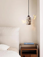 Load image into Gallery viewer, Barrel-shaped Travertine Cutout Pendant Lamp