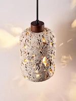 Load image into Gallery viewer, Barrel-shaped Travertine Cutout Pendant Lamp