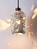 Load image into Gallery viewer, Barrel-shaped Travertine Cutout Pendant Lamp