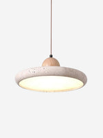 Load image into Gallery viewer, Modern Minimalist Travertine Frisbee Pendant Lamp
