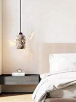 Cargar imagen en el visor de la Galería, Lámpara colgante recortada de travertino en forma de barril