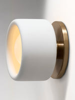 Load image into Gallery viewer, Cerova Porcelain Wall Sconce - Minimal Round Flush Mount Ceramic Light