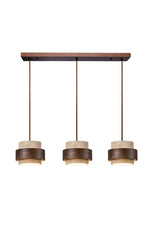 Load image into Gallery viewer, Travertine Wood Pendant Lamp - Modern Organic Hanging Light for Living Room