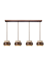 Load image into Gallery viewer, Travertine Wood Pendant Lamp - Modern Organic Hanging Light for Living Room