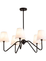 Load image into Gallery viewer, Vintage Iron Multi-head Curved Rod Chandelier