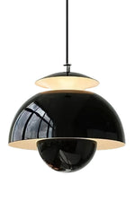 Cargar imagen en el visor de la Galería, Lámpara colgante nórdica de metal con forma de macarrón y capullo de flor LED con apertura superior