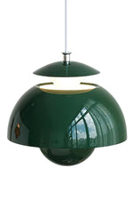 Cargar imagen en el visor de la Galería, Lámpara colgante nórdica de metal con forma de macarrón y capullo de flor LED con apertura superior