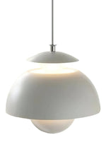 Cargar imagen en el visor de la Galería, Lámpara colgante nórdica de metal con forma de macarrón y capullo de flor LED con apertura superior