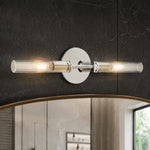Bild in Gallery-Viewer laden, Bravira Glass Tube Wandlampe - Klassische gerippte Messingrohrbeleuchtung