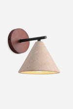 Load image into Gallery viewer, Travertine Wall Sconce - Natural Stone Sconce with Tapered Shade