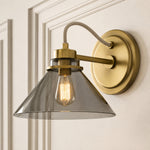 Bild in Gallery-Viewer laden, Aurenza Gebogene Arm Globe Wandlampe – Moderne Industrielle Wandleuchte für Badezimmer, Schlafzimmer und Flur