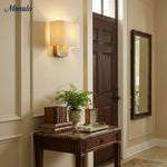 Load image into Gallery viewer, Nolvara Aleena Soft Fabric Luxe Metal Fabric Wall Sconce for Bedroom Reading Light