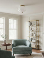 Load image into Gallery viewer, Retro Milk Semi Flush Mount Eloise Ceiling Light