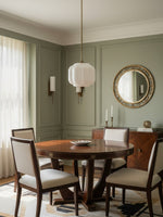 Load image into Gallery viewer, American Vintage Cream Glass Shade Shaped Eloise Chandelier