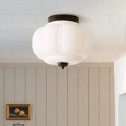 White Pumpkin Ceiling Light Light-Coloured Walls Wall Art