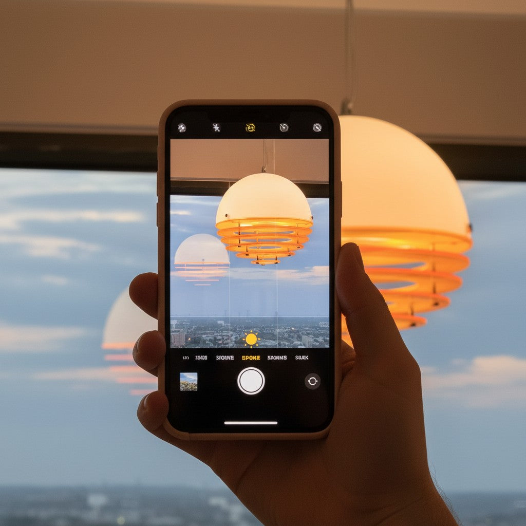 Taking aesthetic photos of lighting with smartphone