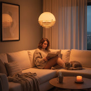 Relaxing warm lighting for reading in living room