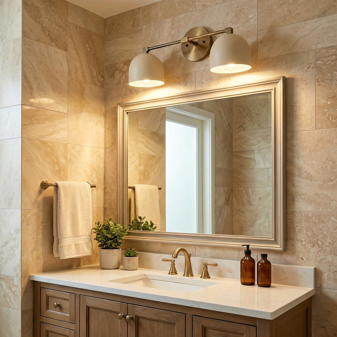 Metio Dome Vanity Wall Light – Mid-Century Fixture for Bathroom