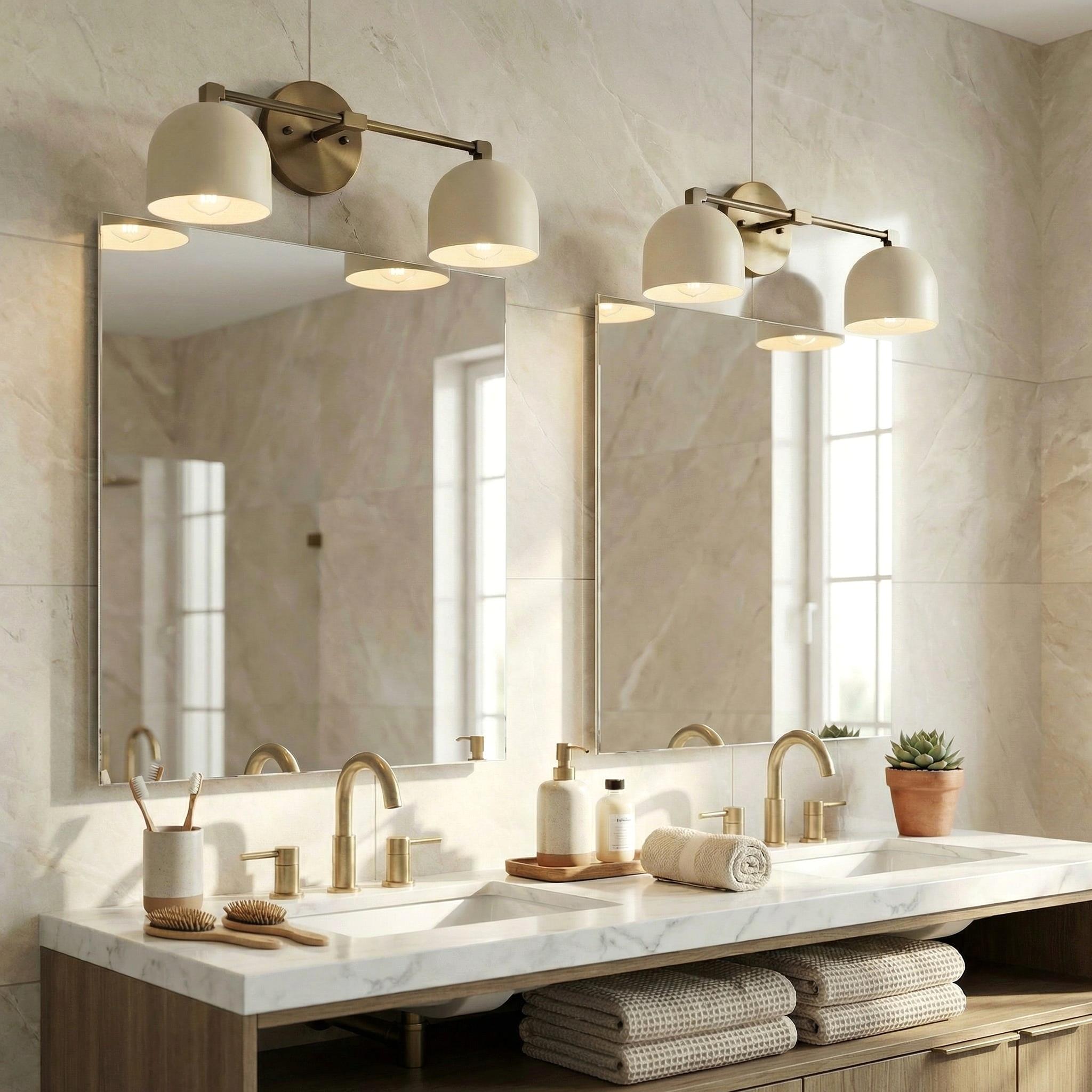 Metio Dome Schminkspiegel Wandleuchte – Mid-Century Leuchte für Badezimmer