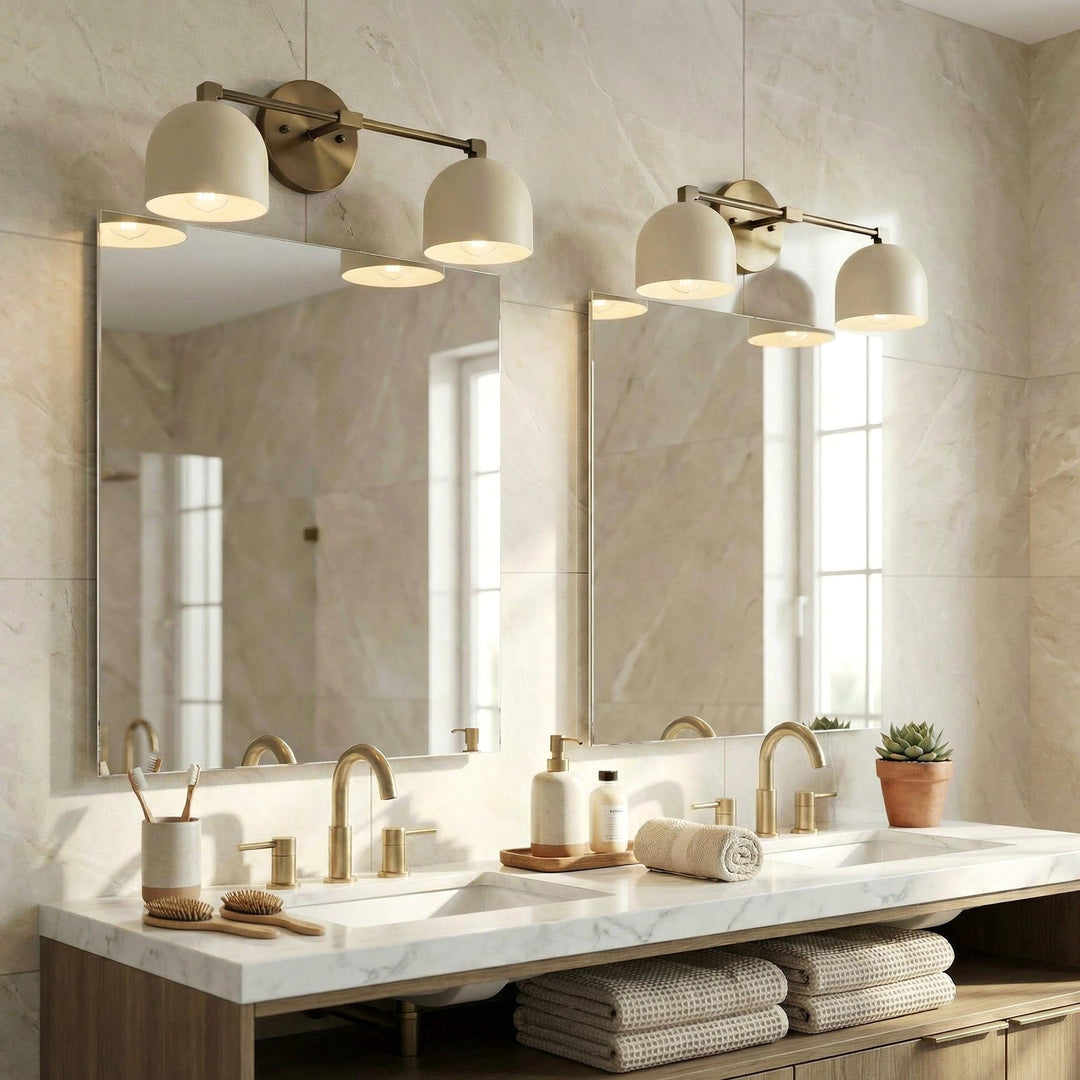 Metio Dome Vanity Wall Light – Mid-Century Fixture for Bathroom