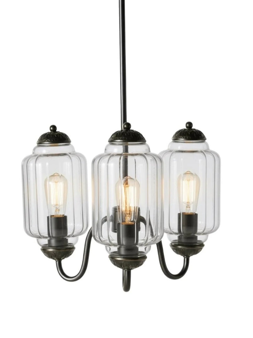 Eloise Chandelier – Milk Glass Chandelier in a Vintage Style Finish