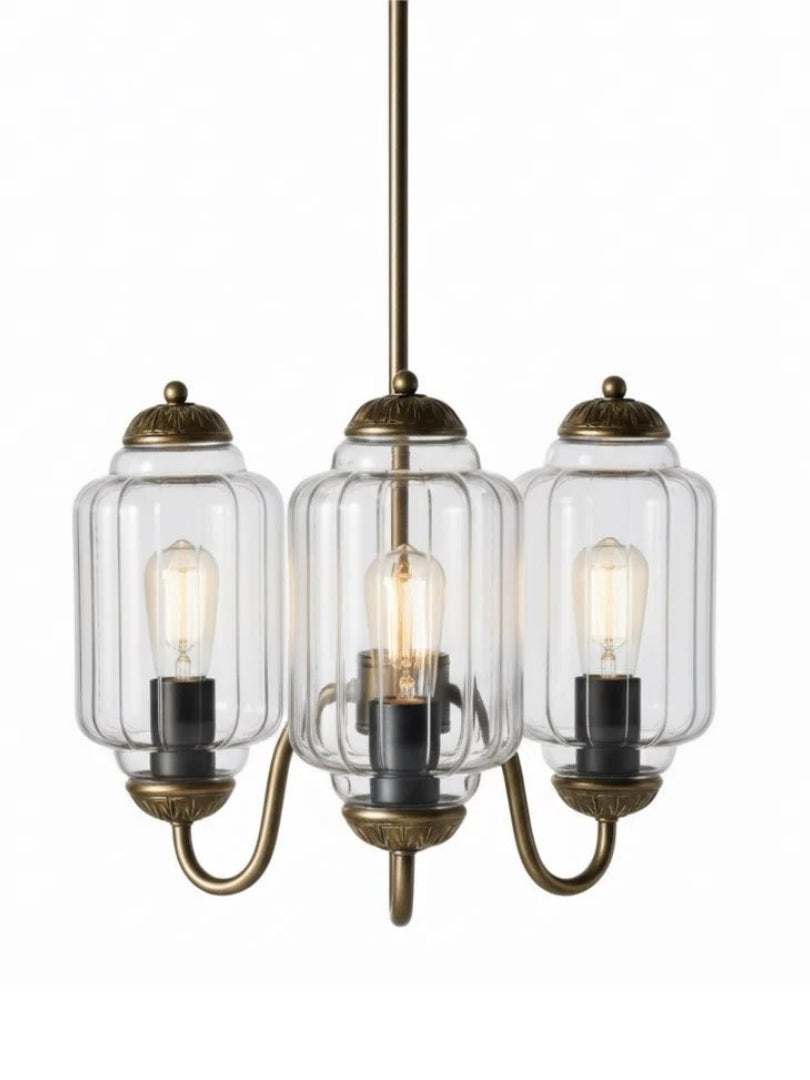 Eloise Chandelier – Milk Glass Chandelier in a Vintage Style Finish