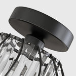 Charger l'image dans la visionneuse de galerie, Geometric Cage Semi-Flush Mount Crystal Ceiling Light for Hallway and Entryway