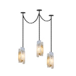 Bild in Gallery-Viewer laden, Frosted Cylinder Shade Chain Hardwired Chandelier