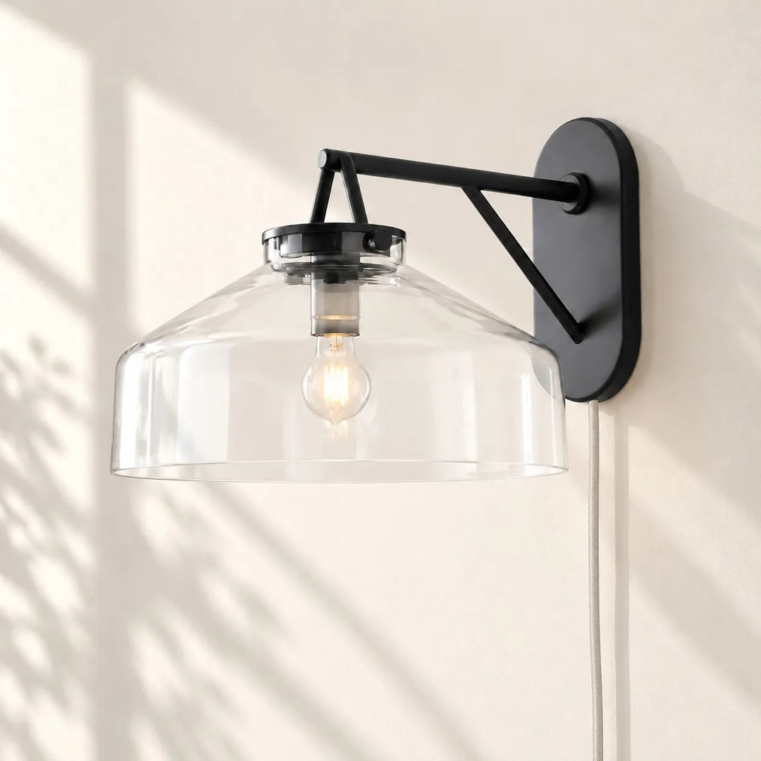 Hanton Modern Minimalist Nordic Plug-In Wall Sconce for Bathroom and Hallway