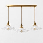Cargar imagen en el visor de la Galería, Vintage White Ruffled Glass Pendant Lamp