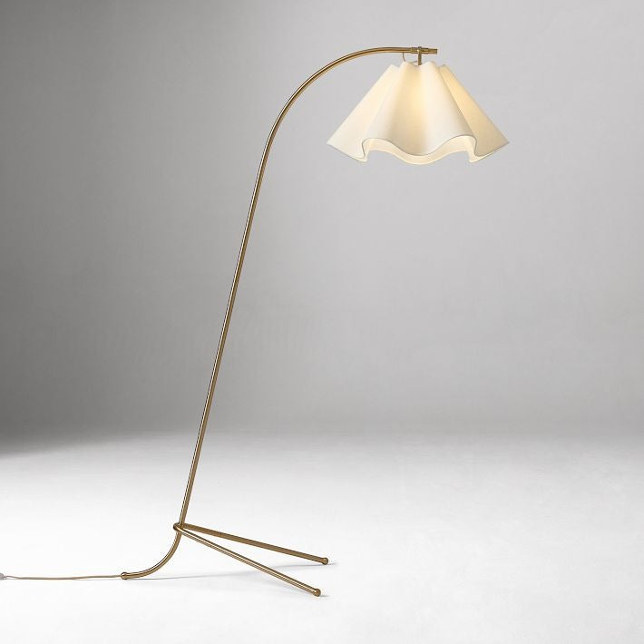 Oslan Scalloped Shade Floor Lamp - Modern Lighting with Arched Base