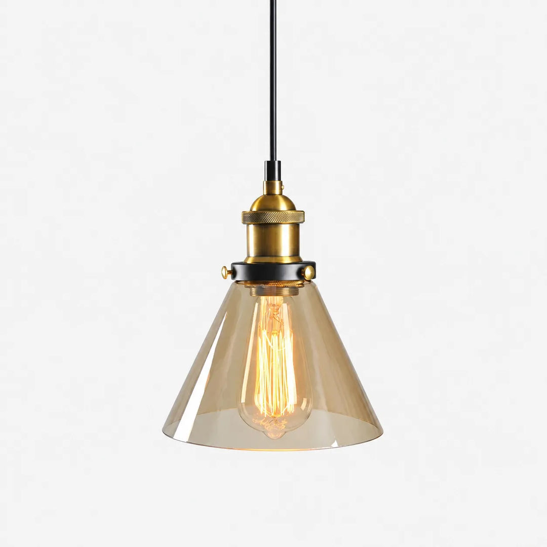 Industrial Glass Pendant Light