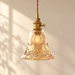 Cargar imagen en el visor de la Galería, Glass Flower Vase Pendant Light