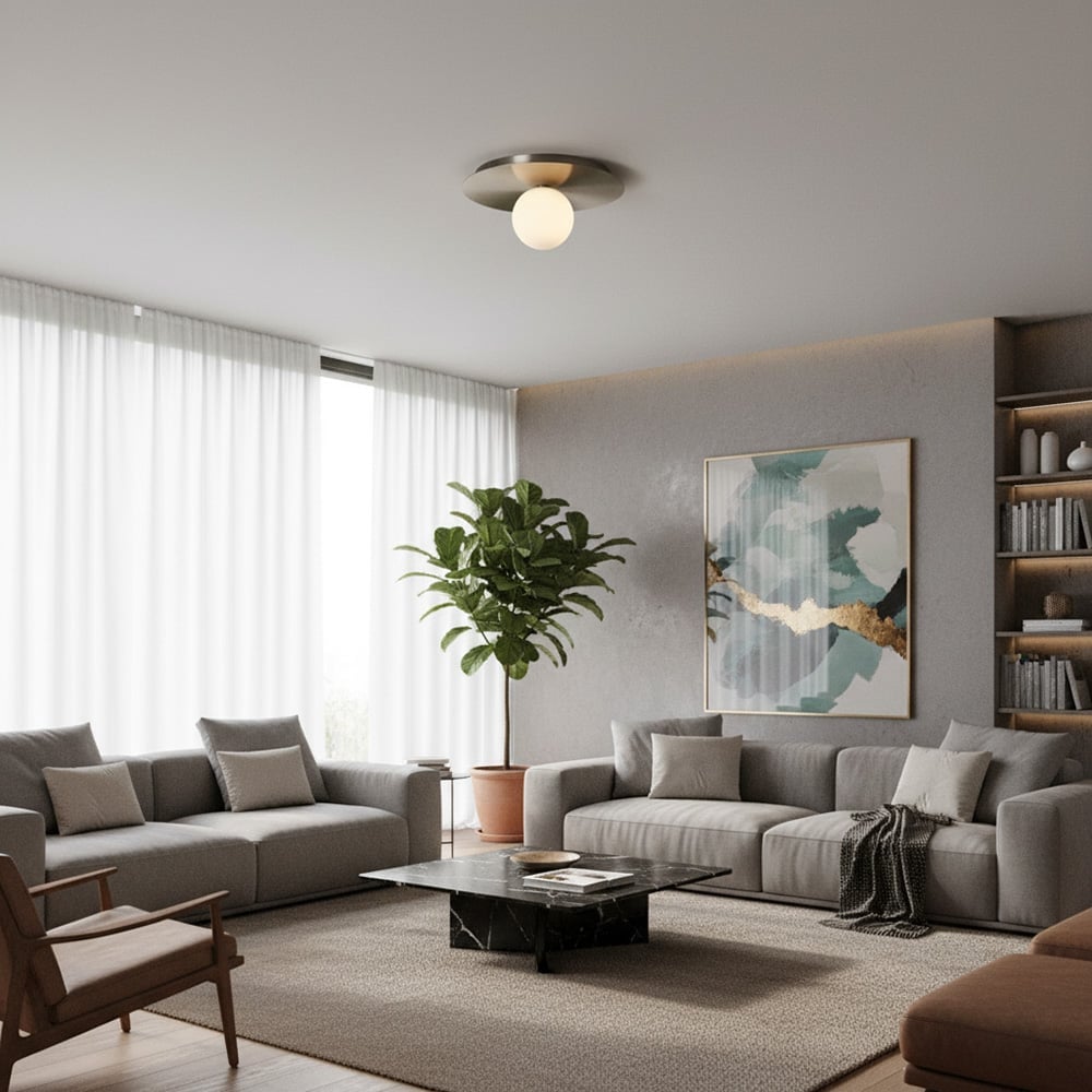 Rivolence Elegant Ring-Silhouette Nordic Wall/ Ceiling Light for Living Room