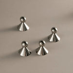 Cargar imagen en el visor de la Galería, Polished silver-tone surface of the brass cabinet knobs