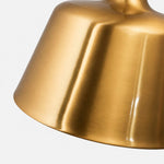 Load image into Gallery viewer, Close view of the shaped brass pendant shade