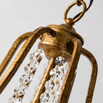 Load image into Gallery viewer, Antique Iron Crystal Candle Chandelier