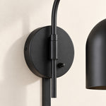 Charger l'image dans la visionneuse de galerie, Dome Arm Plug-In Cord Arched Metal Wall Sconce
