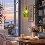 Charger l'image dans la visionneuse de galerie, Bubble Glass Brass Pendant Light