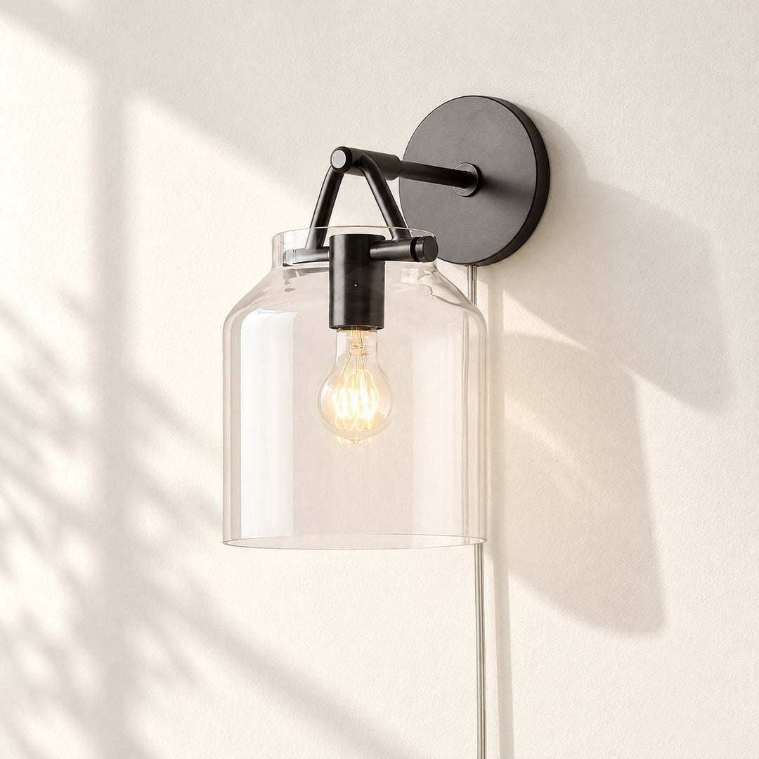 Hanton Modern Minimalist Nordic Plug-In Wall Sconce for Bathroom and Hallway