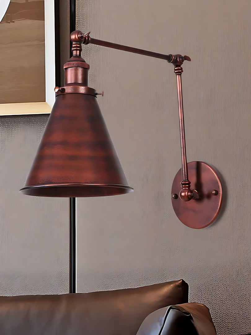 Swing Arm Bedroom Wall Lights - Industrial Swing Arm Lamp Adjustable Wall Sconce