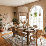 Cargar imagen en el visor de la Galería, Lámpara colgante de ratán de doble tambor Rattanvo – Textura orgánica para comedores y vestíbulos